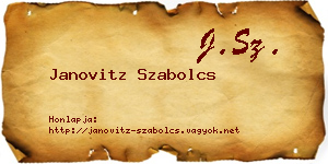 Janovitz Szabolcs névjegykártya